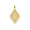 Brass Cubic Zirconia Pendants KK-T004-102-NF-3