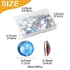 60Pcs Printed Glass Half Round Cabochons GGLA-FS0001-14-4