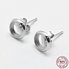 925 Sterling Silver Stud Earring Findings STER-F032-04S-3