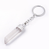 Natural Crystal Quartz Keychain KEYC-S252-15-3