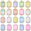 48Pcs 2 Colors UV Plating Alloy with Mixed Color Glass Rhinestone Pendants FIND-SC0023-45-1