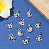 Tibetan Style Alloy Frog Charms TIBEP-O009-28-5