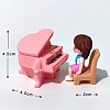 Resin Miniature Piano & Human & Chair Set PW-WG20747-02-1