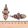 Natural Unakite Pendants G-Q158-04-05-3