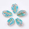 Printed Cowrie Shell Beads X-SHEL-S274-27H-2