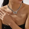 Iron Snake Chain Necklaces for Women NJEW-U046-01GP-1