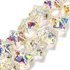 Electroplate Baking Paint Glass Beads Strands EGLA-K061-12A-AB02-1