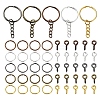 Iron Split Key Rings & Open Jump Rings & Screw Eye Pin Peg Bails Kits DIY-YW0009-10-1