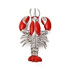 Zinc Alloy Crystal Rhinestone Enamel Brooch JEWB-U010-02P-03-1