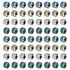 120Pcs 4 Colors Electroplated Natural Lava Rock Beads Strands G-PH0019-15-1