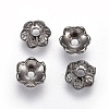 6-Petal Tibetan Style Alloy Flower Bead Caps LS-TIBE-S220-B-RS-1