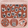 16Pcs 8 Styles Alloy Pendants ENAM-UN0001-10-5