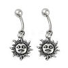 Sun 316 Surgical Stainless Steel Belly Button Rings/Earrings EJEW-G416-08AS-4