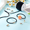 5M Round Nylon Elastic Cord with 100Pcs Gold Plastic Beads DIY-TA0011-37-6