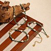 Round Natural Green Spot Jasper Beaded Bracelets IU9367-1