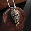 Snake Skull Alloy Gothic Pendant Box Chain Necklaces FS-WG2281F-01-1