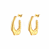 Stainless Steel C-shape Hoop Earrings for Women UU2795-1-1