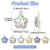 6Pcs 6 Colors Rack Plating Alloy with Rhinestone Pendants FIND-FS0002-54-4