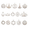 15Pcs 15 Styles 201 Stainless Steel Pendants STAS-CJ0001-191-1