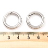 Non-Tarnish 316 Stainless Steel Spring Gate Rings STAS-M296-01P-A-01-3