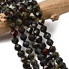 Natural Dragon Blood Beads Strands G-Z119-A17-02-1