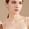 10Pcs 10 Styles Rack Plating Brass Micro Pave Clear Cubic Zirconia Pendants KK-SC0007-90-5