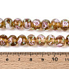 Handmade Lampwork Inner Flower Rondelle Beads Strands LAMP-T022-24C-4