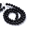 Natural Black Onyx Round Bead Strands X-G-T055-4mm-10-2