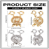 2Pcs 2 Colors Brass Box Clasps KK-LP0001-70-2