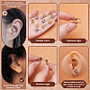 20Pcs 304 Stainless Steel Spiral Pad Cuff Earrings KK-UN0005-21-4