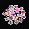 Transparent Electroplate Glass Bead Caps EGLA-N015-01A-1
