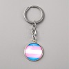 Glass Keychain KEYC-WH0024-18P-05-1