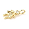 Brass Micro Pave Cubic Zirconia Pendants ZIRC-I356-17G-B07-2