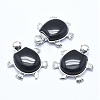 Natural Obsidian Pendant G-G759-B16-1