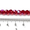 Electroplate Transparent Glass Beads Strands X-EGLA-A035-T6mm-L07-4