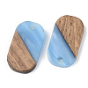 Opaque Resin & Walnut Wood Pendants RESI-S389-023A-C-3