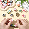 30Pcs UV Plating Opaque Acrylic Beads OACR-SP0001-92-4