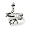 Snake Alloy Wrap Open Cuff Rings RJEW-K275-81AS-2