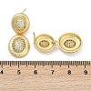 Brass Micro Pave Clear Cubic Zirconia Stud Earrings EJEW-H154-10B-G-5