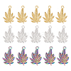 CHGCRAFT 15Pcs 3 Colors 304 Stainless Steel Pendants STAS-CA0001-74-1