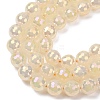 Electroplated Natural Agate Beads Strands G-B191-A07-10mm-02-3