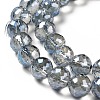 Faceted(128 Facets) Electroplated Glass Beads Strands GLAA-H023-01-3