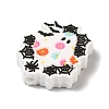 Halloween Themed Web Ghost Silicone Focal Beads SIL-M006-01D-2