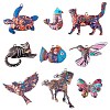 18Pcs 9 Styles Printed Alloy Pendants ENAM-CJ0005-30-1