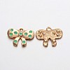 Light Gold Plated Alloy Enamel Bowknot Charms ENAM-J546-05KCG-1