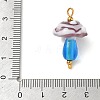 304 Stainless Steel with Handmade Bumpy Lampwork Pendants LA-CBA4231-01A-G-3