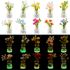 20Pcs 10 Colors Luminous Resin Flower Display Decorations DJEW-PH0001-78-1