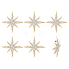 6Pcs Star Alloy Rhinestone Lapel Pins for Backpack Clothes JEWB-DC0001-39KCG-1