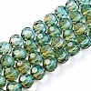 Baking Paint Transparent Glass Beads X1-DGLA-A035-T10mm-A08-1