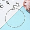 304 Stainless Steel Twisted Bar Link Chains Bracelets for Women BJEW-JB11838-1